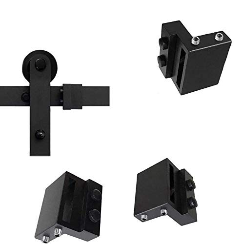 2PCS Barn Door Stopper, Sliding Door Hardware Accessory for Flat Track, BK |