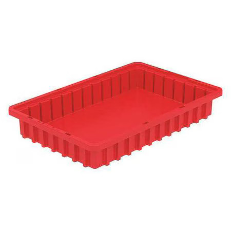 Akro-Mils 33162Red Industrial Grade Polymer, Divider Box, Red, 16 1/2 In L, 2