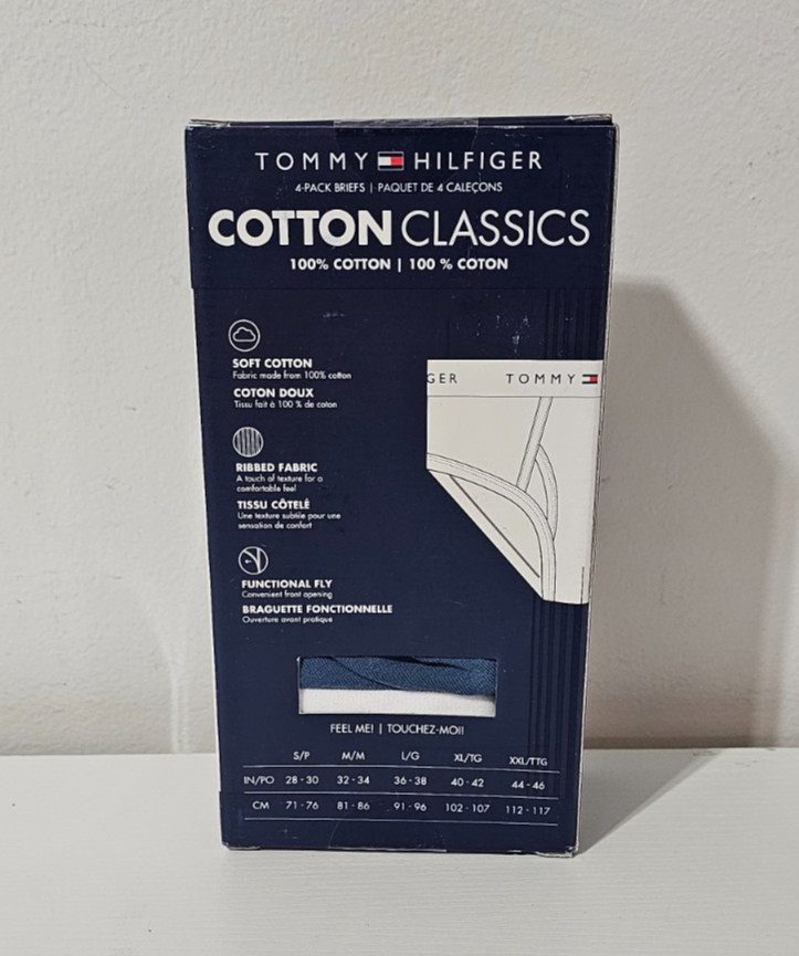 Tommy Hilfiger Cotton Classics Brief 4-Pack - Stone - Men's Size M - 09TF001