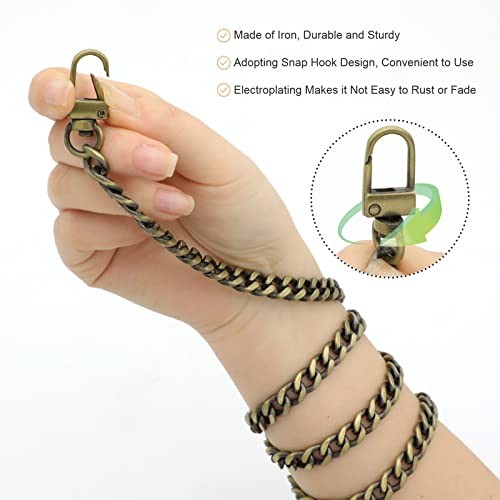 RAPUDA Purse Chain Strap, 4 Pieces Different Sizes Bag Chain Strap, Bronze