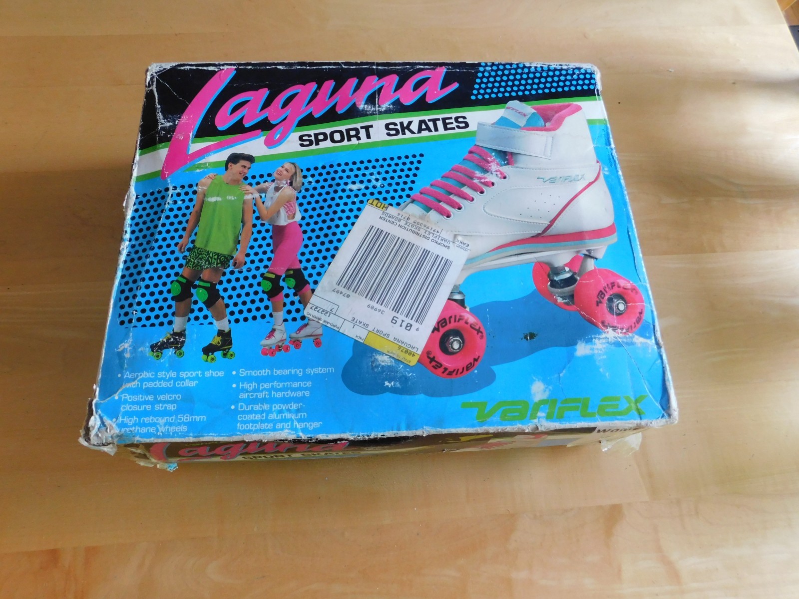 WHITE PINK LAGUNA 58MM URETHANE WHEELS SPORT ROLLER SKATES WOMENS SIZE 7