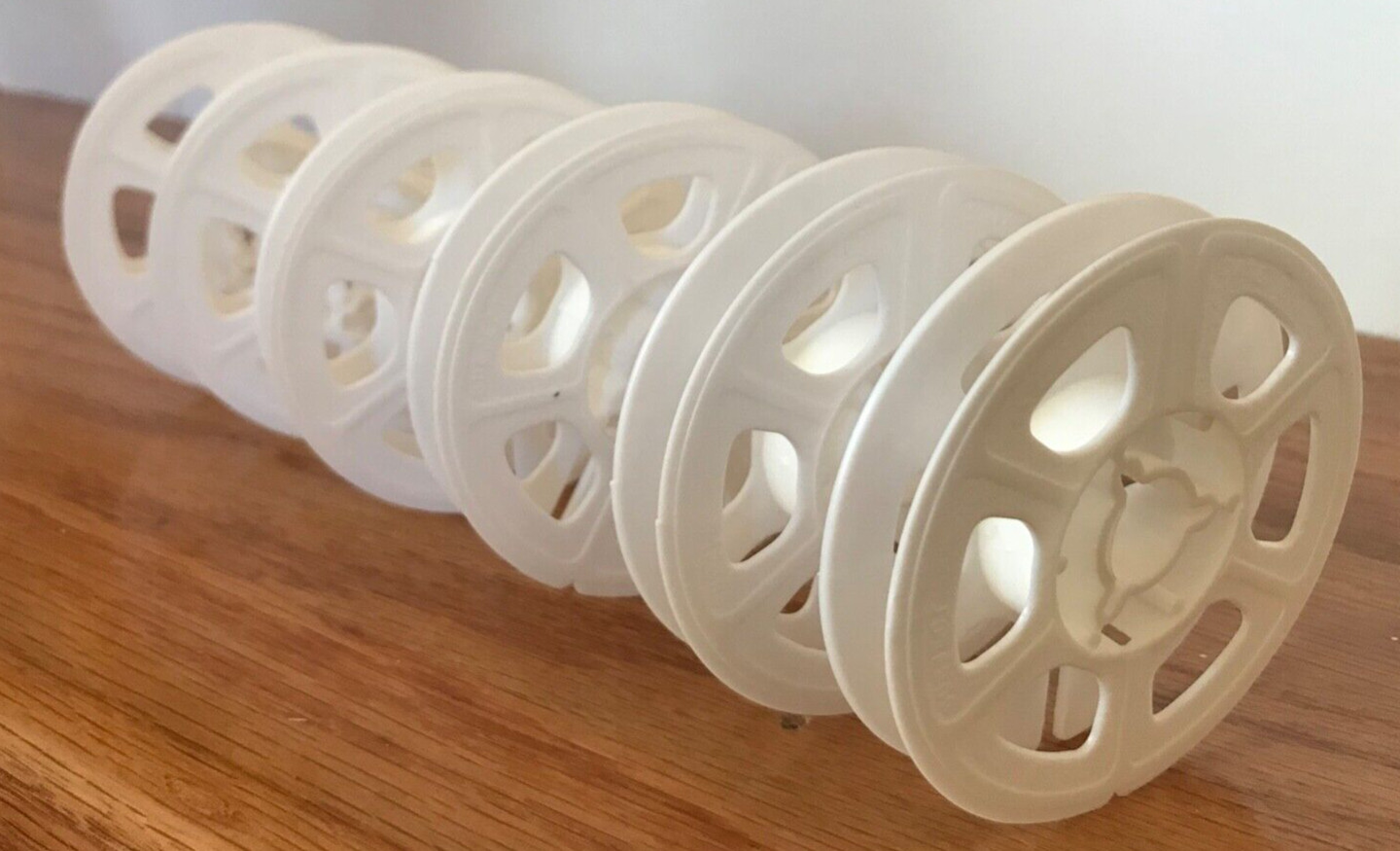 SUPER-8 50 ft. White Plastic Movie Film Reels - BRAND NEW 6-Reel Pack Super 8mm