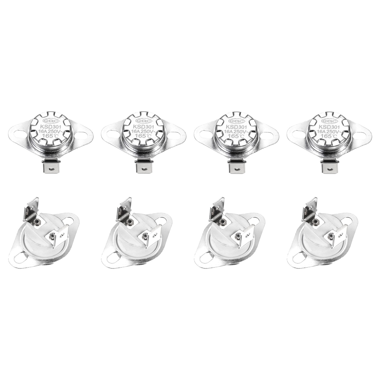8pcs, KSD301 Thermostat 165°C/329°F 16A  N.C Temperature Switch