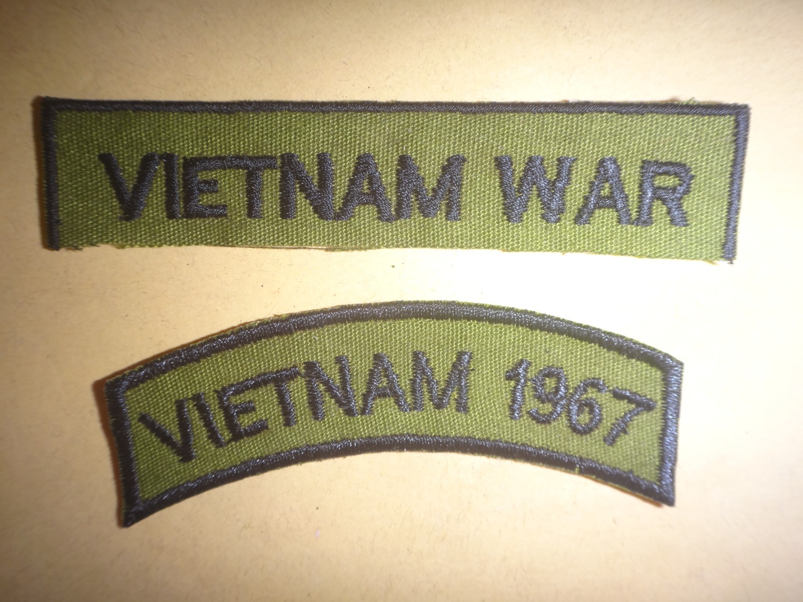2 Vietnam War Subdued Patches: VIETNAM WAR And VIETNAM 1967