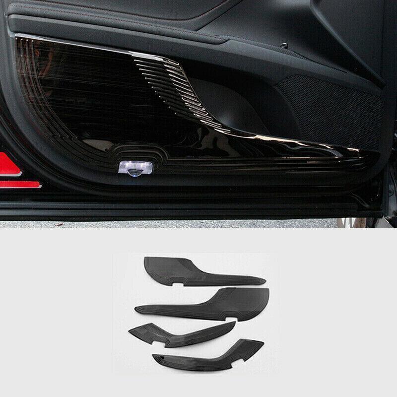 For Toyota Camry 2018-23 Black Look Steel Inner Door Anti-Kick Panel Cover Trim
