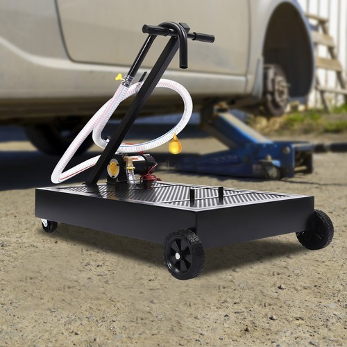 56.78L/15 Gallon Transmission Oil Drain Pan Collect Waste Fluid Oil Drain Cart
