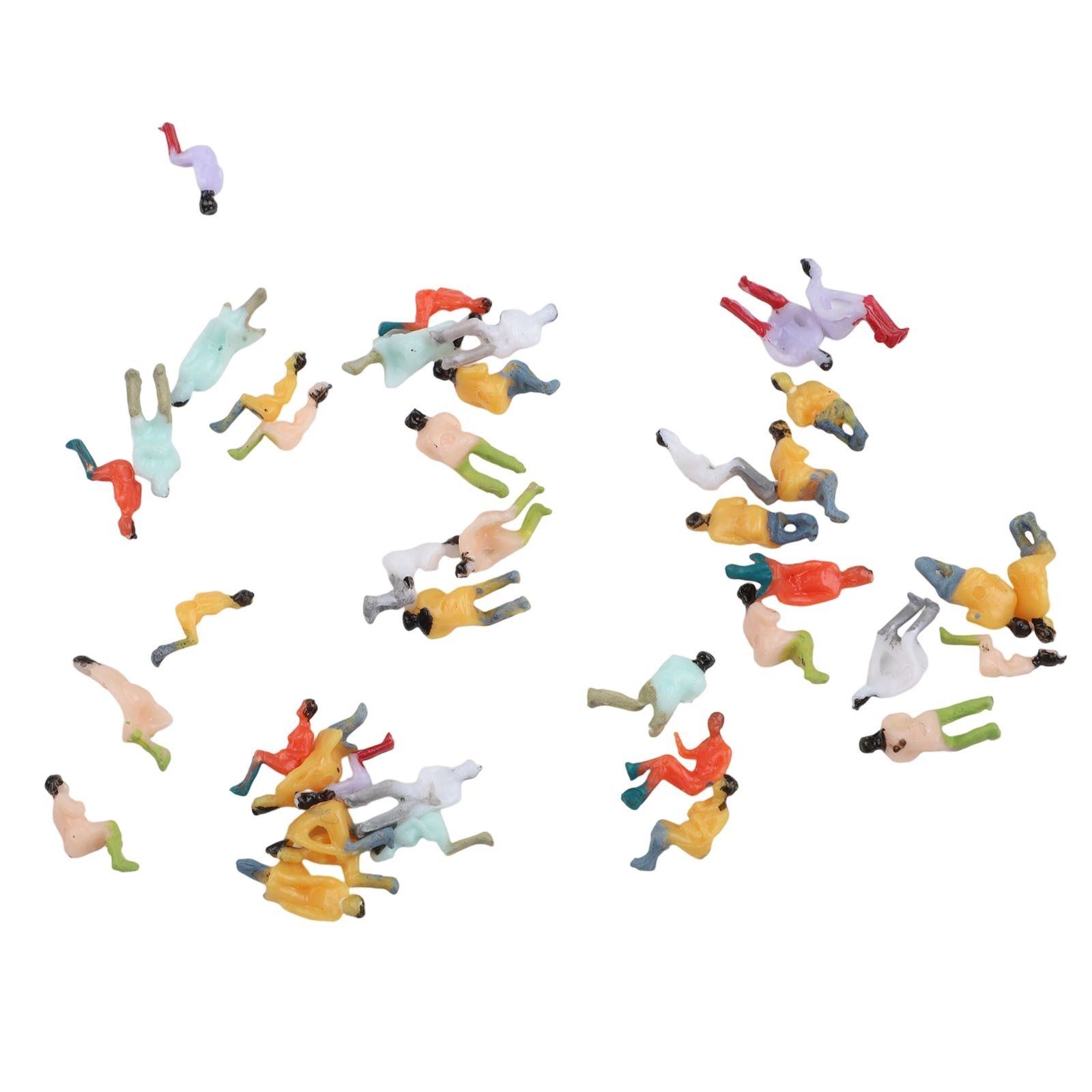 100pcs 1:100 Scale Sitting Painted Figures Model People Passengers All Seated