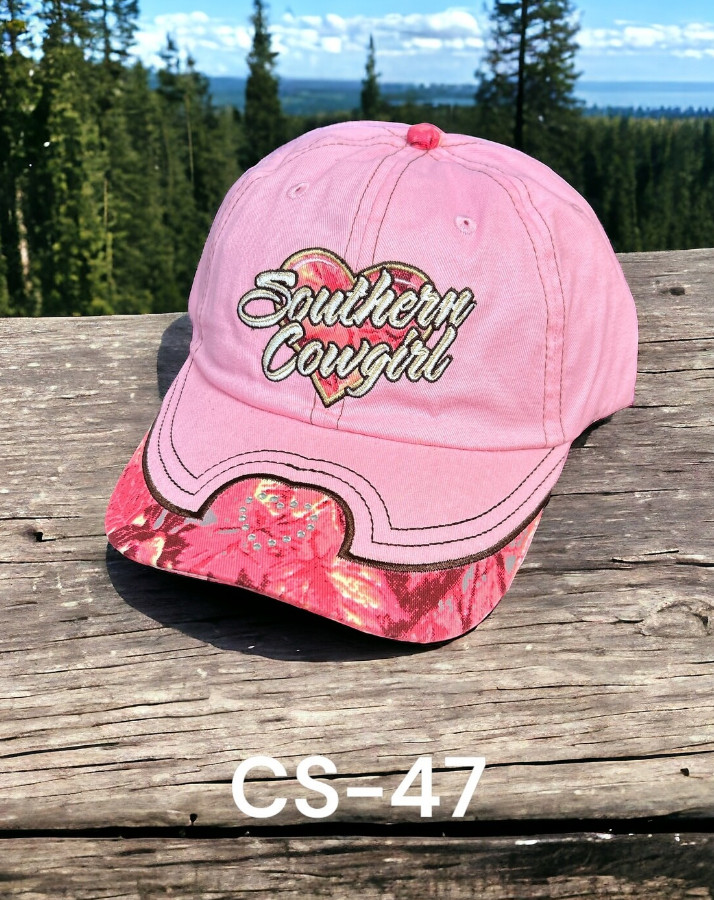 Southern Cowgirl Hat South Bell Born Raised Country Horse Pink Cowgirl Cap Farm