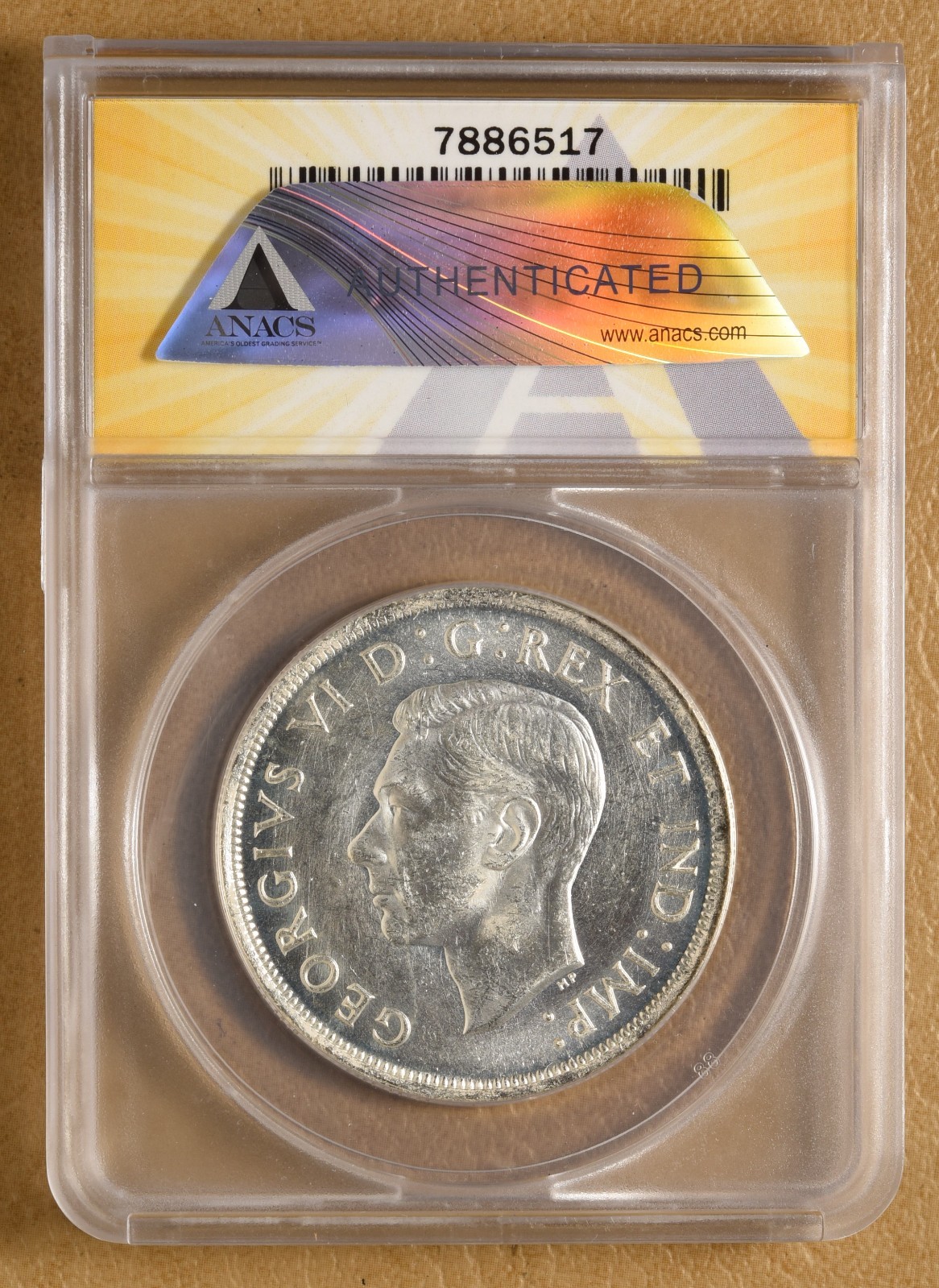 1939 Canada Silver Dollar ANACS MS62