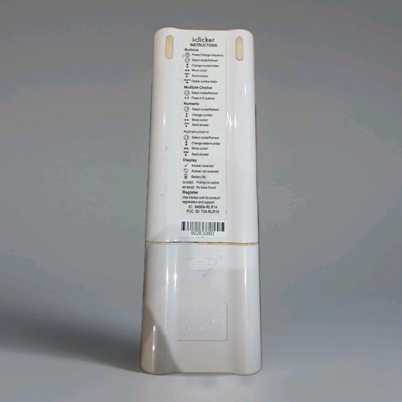 iClicker 2 Remote Student Response System Classroom Polling White