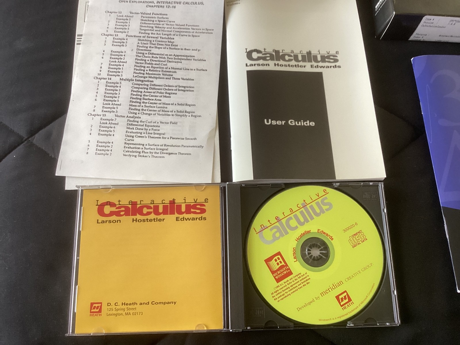 Lot of 4 CD-Rom Math Educational Software, Calculus,CleanSweep,Wolfram