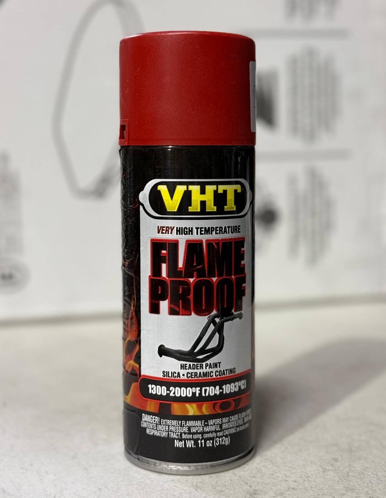 VHT SP109 High Temperature Flame Proof FLAT RED Header Spray Paint - 11oz
