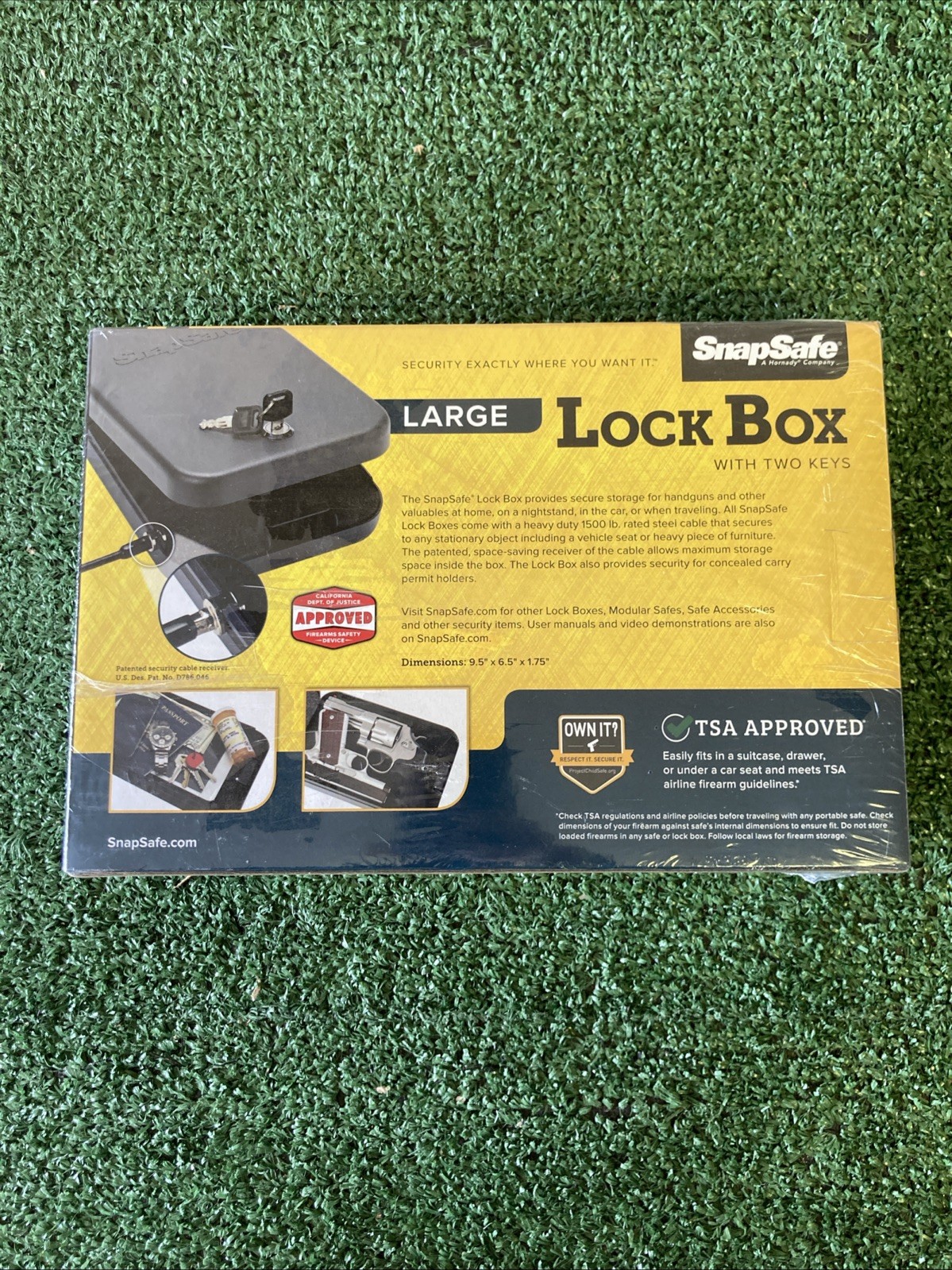SnapSafe Large Lock Box with 2 Keys NEW. (OKEB-03-009)