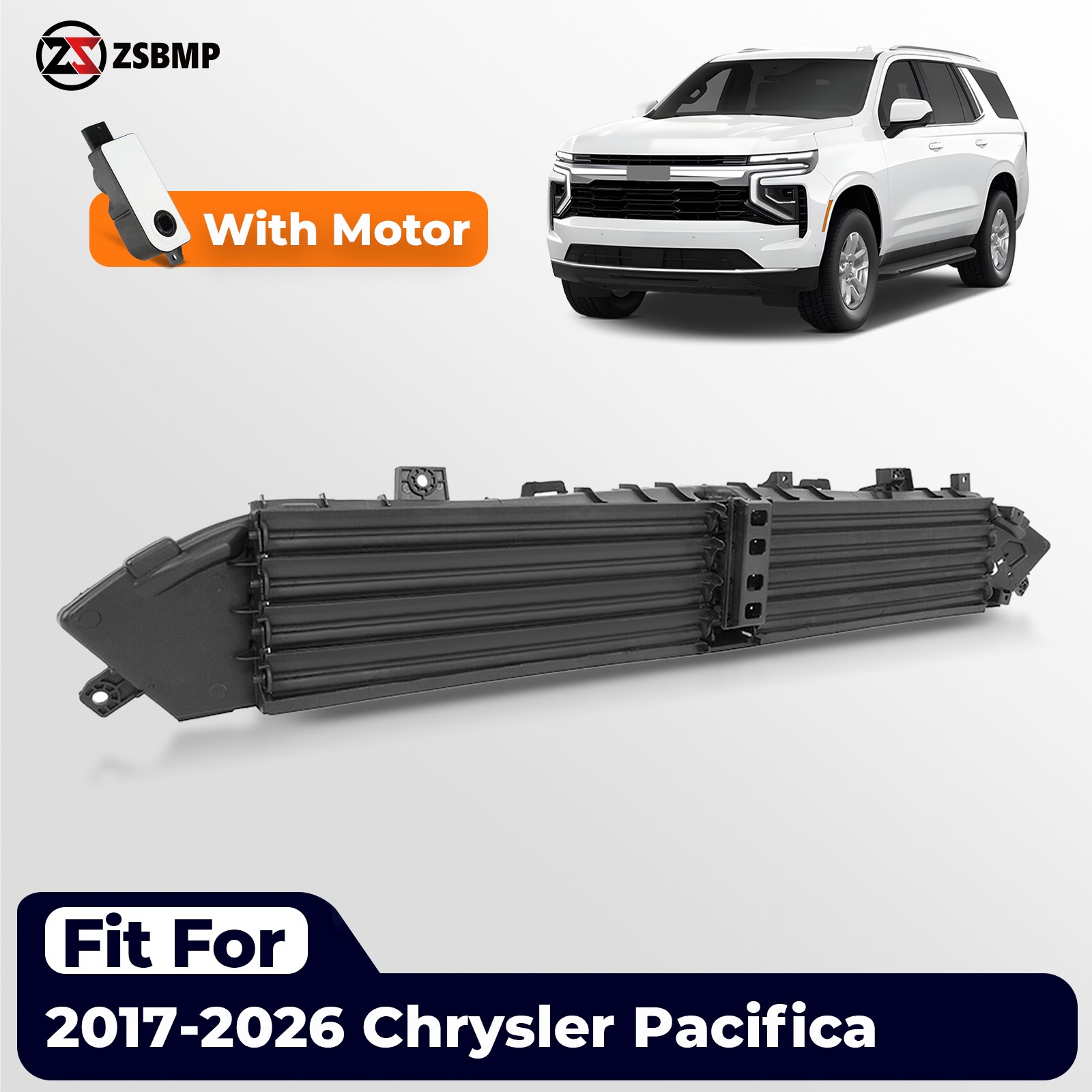Front Active Grille Shutter With Motor For 2017-2026 Chrysler Pacifica&Voyager