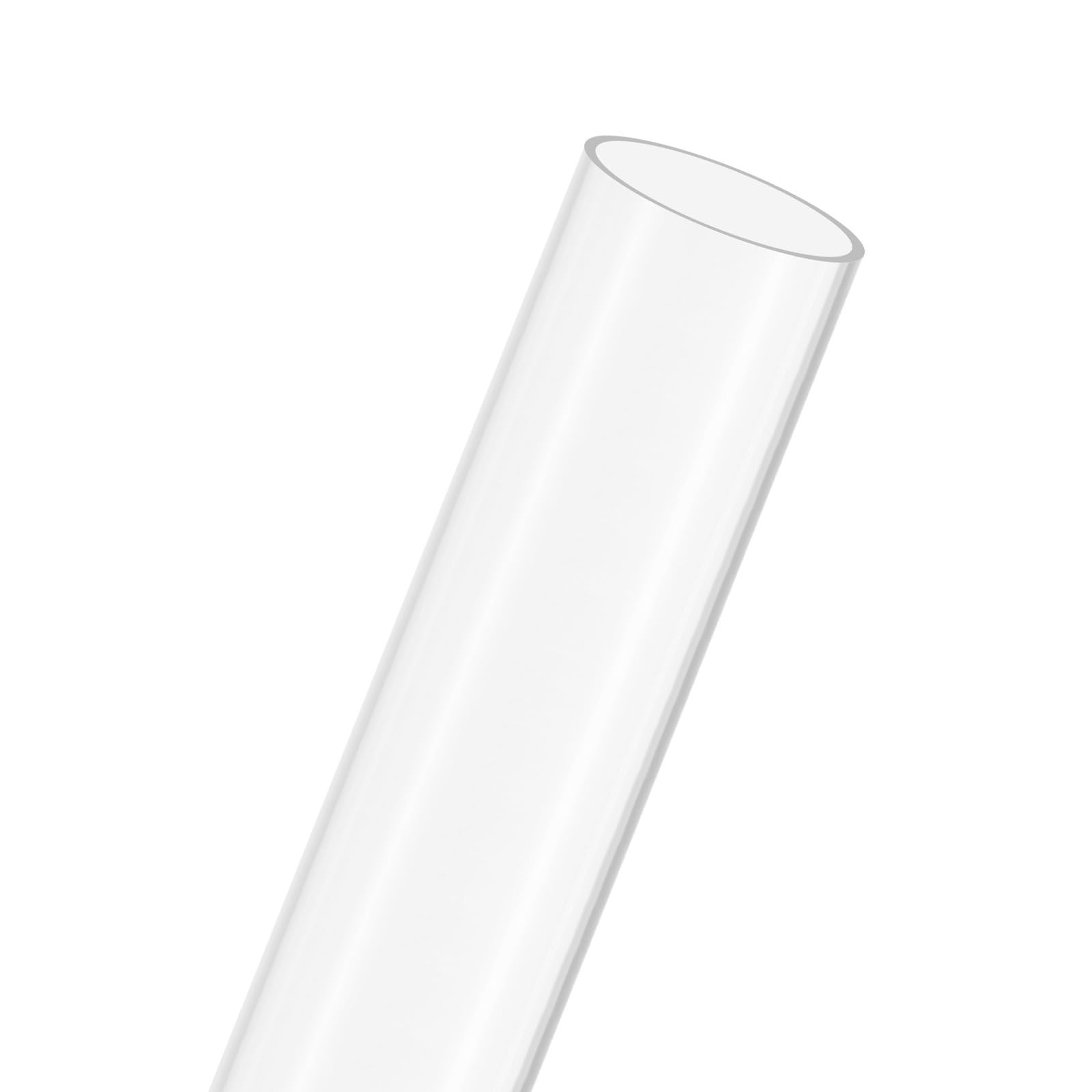 M METERXITY 1-Pack Clear Rigid Acrylic Pipe, 44mm ID x 48mm OD,