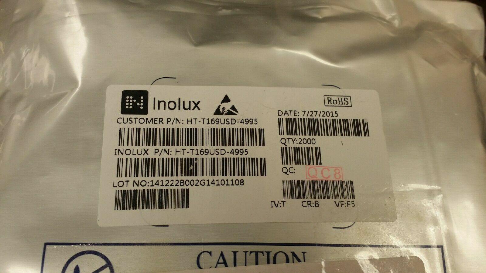 (2000 PCS) HTT169USD4995 Inolux LED Uni-Color Red 632nm 2-Pin PLCC ROHS