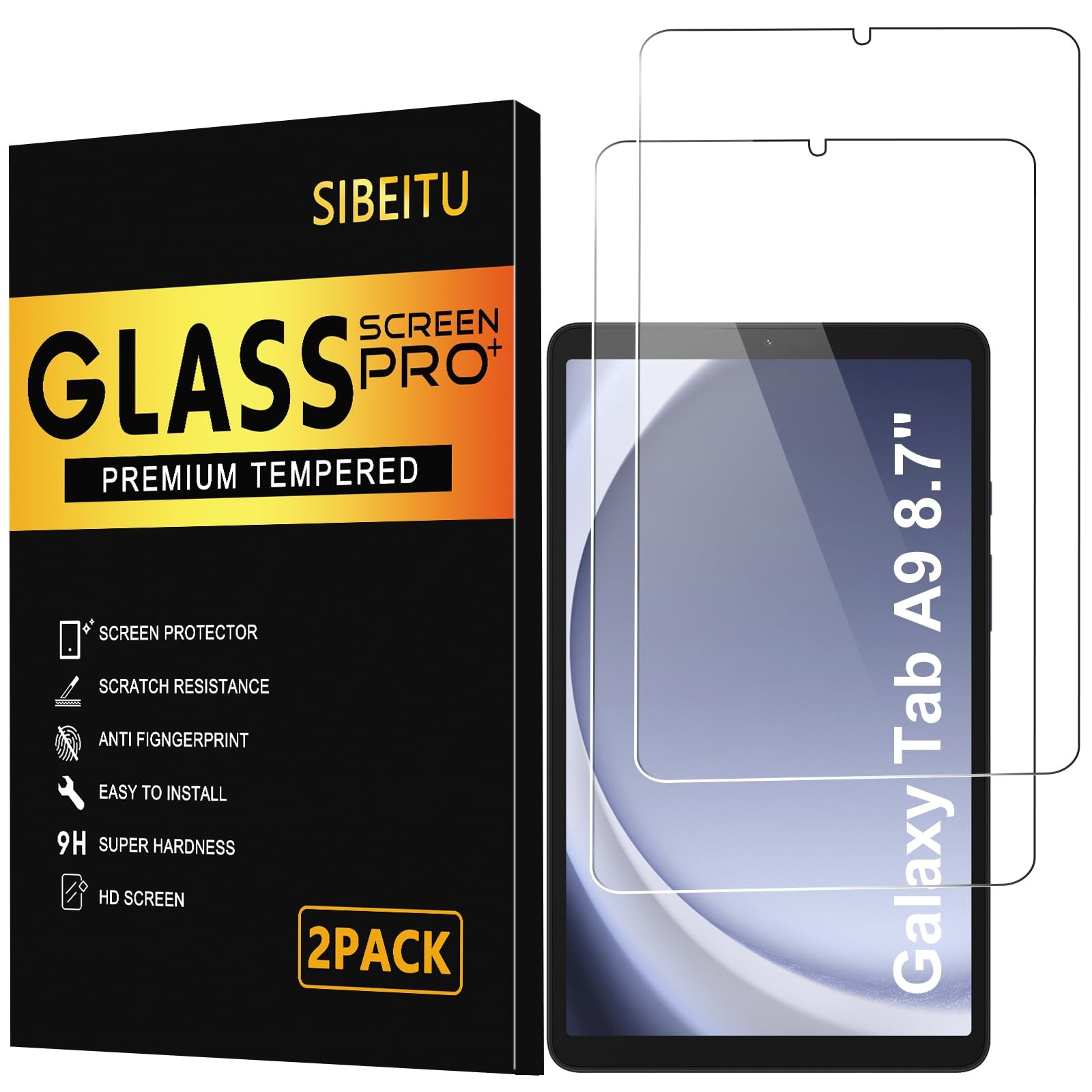 SIBEITU 2 Pack Screen Protector for Samsung Galaxy Tab A9 2023, 8.7 Inch HD C...