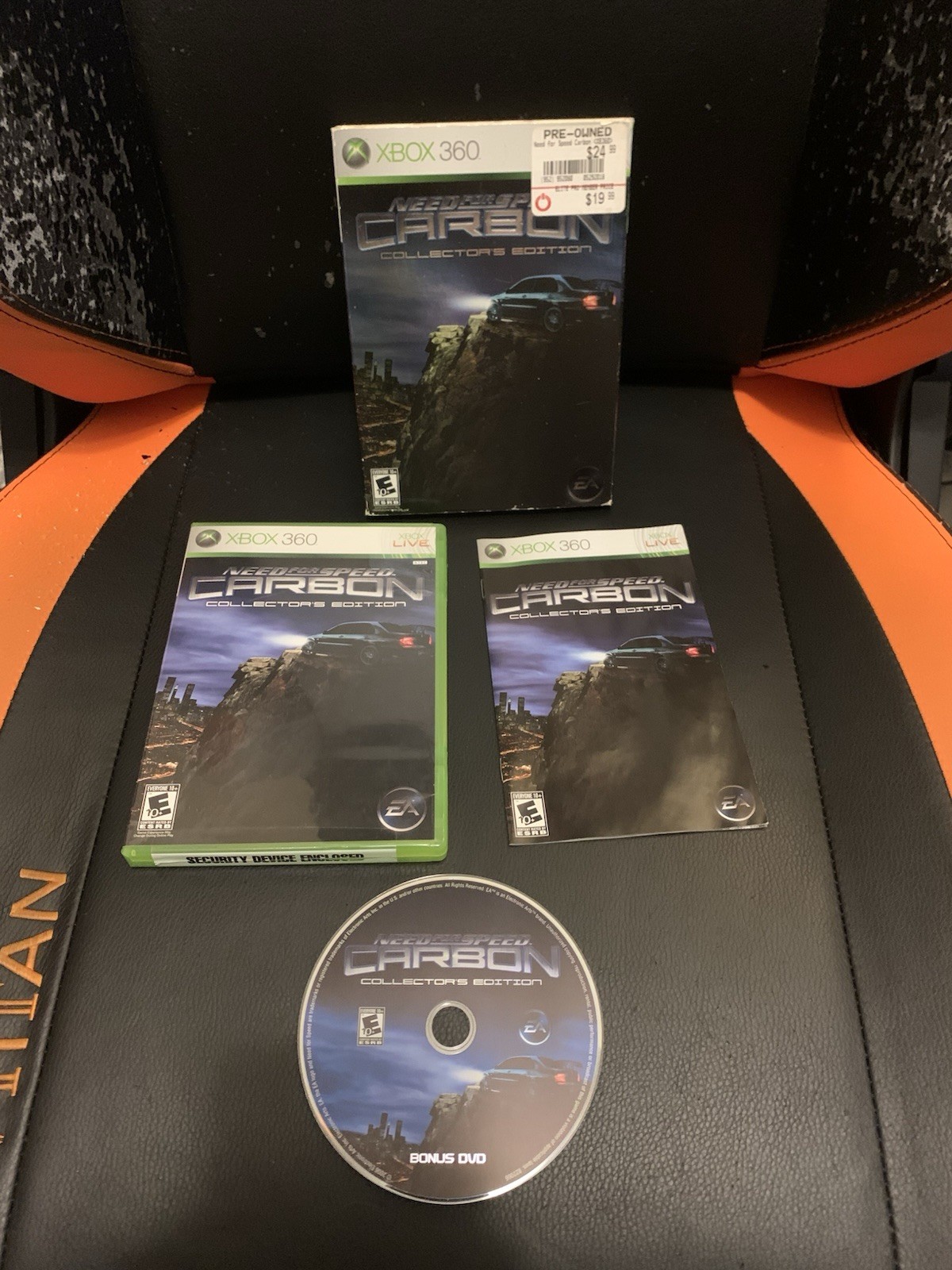 Need For Speed Carbon Collectors Edition Case Manual Bonus Dvd Only Xbox 360