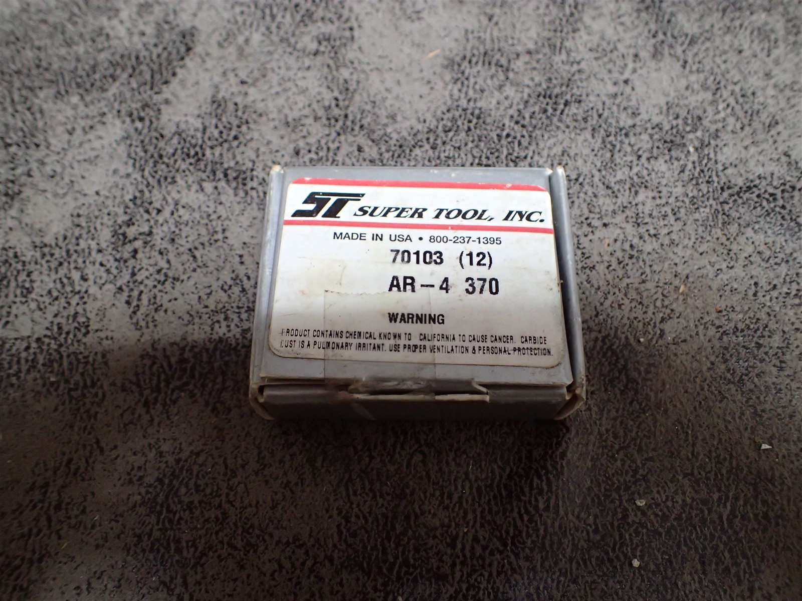 NEW Super Tool 70103 1/4"x1/4" Carbide Lathe Tool RH AR-4 370 12 Pack (BN468)