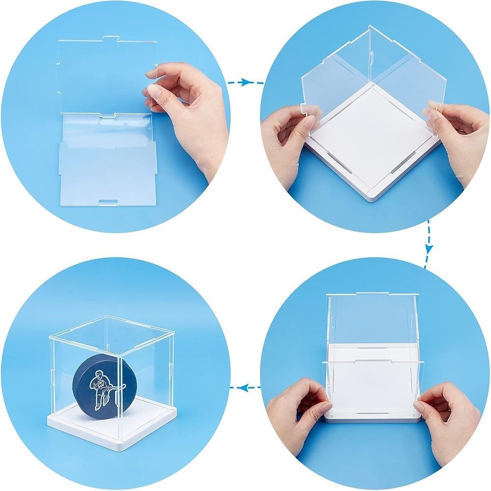 1bag Transparent Acrylic & Plastic Display box for Display Storage box Clear