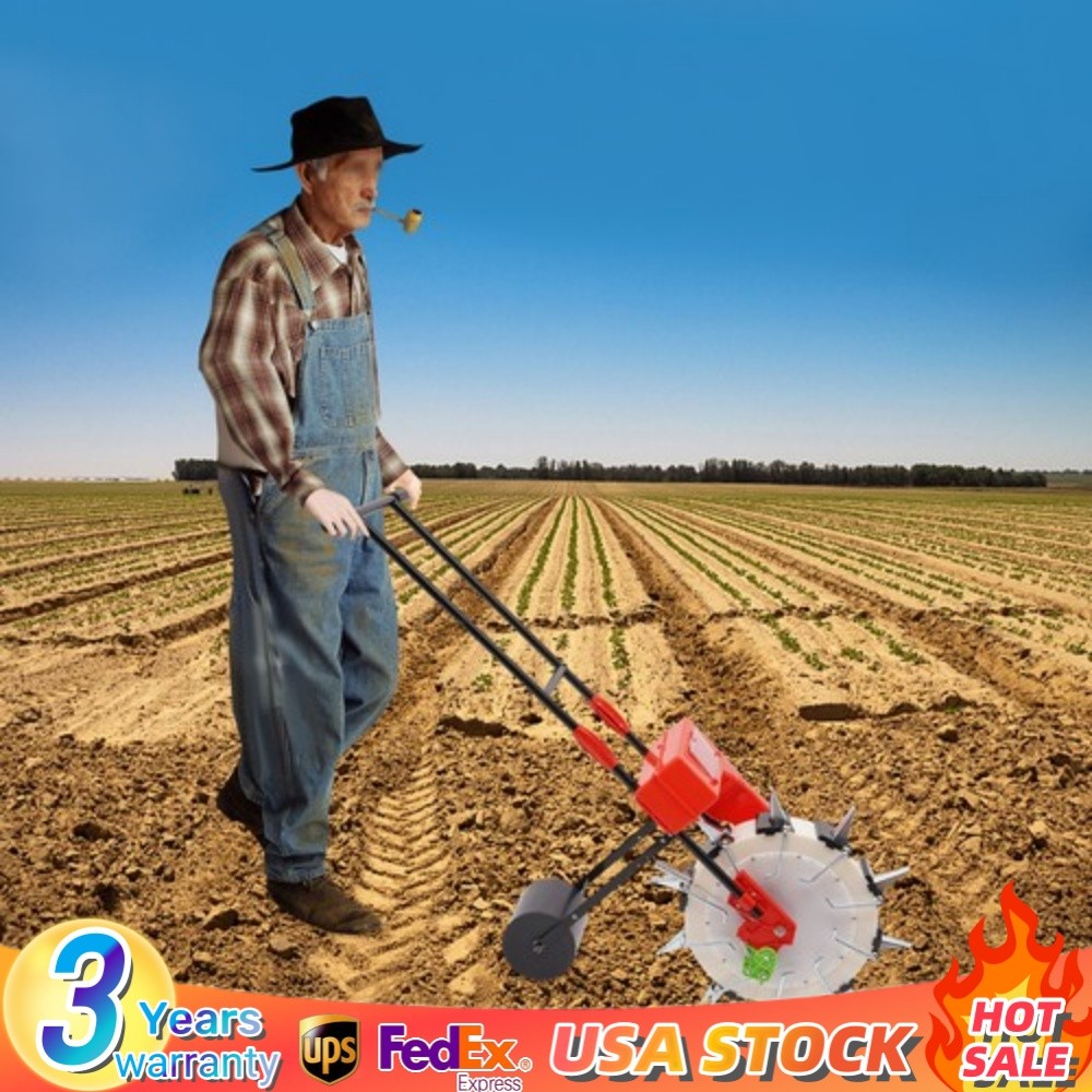Hand push Roller Seeder Corn Soybean Fertilizer Machine Manual Planter 3.5-7.8cm