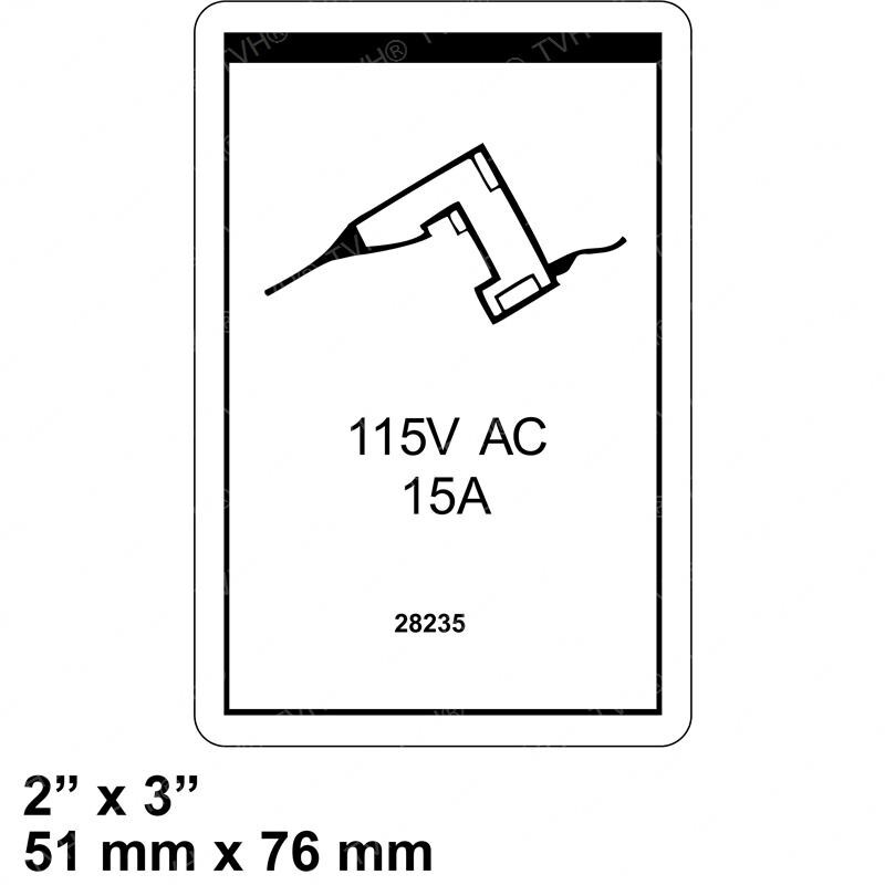 FOR GENIE GRC-12 DECAL - POWER TO PLATFORM 115V 28235 28235GT