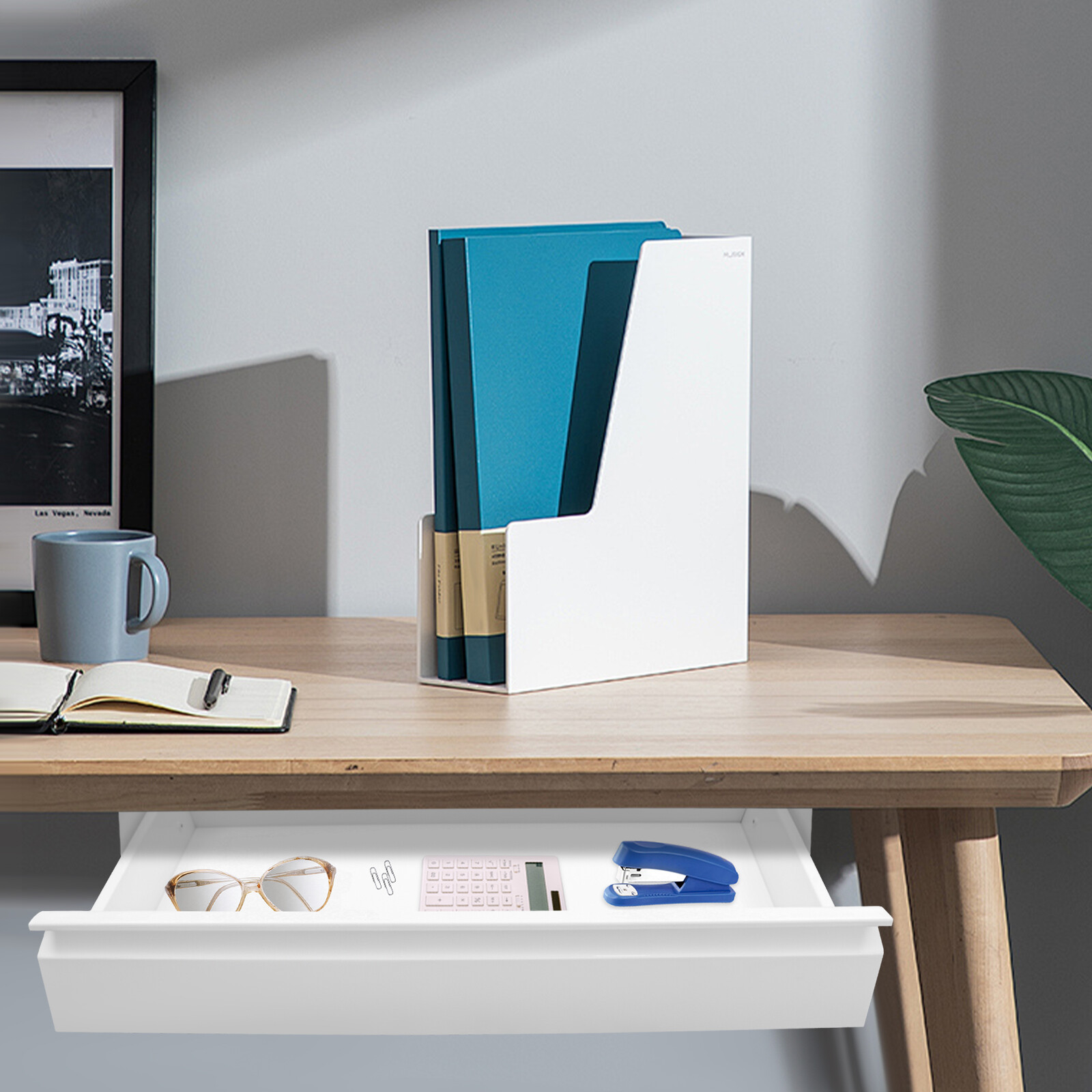 Space Saver Sliding Under Desk Storage Drawer Pull-out Drawer for Sit Stand Work