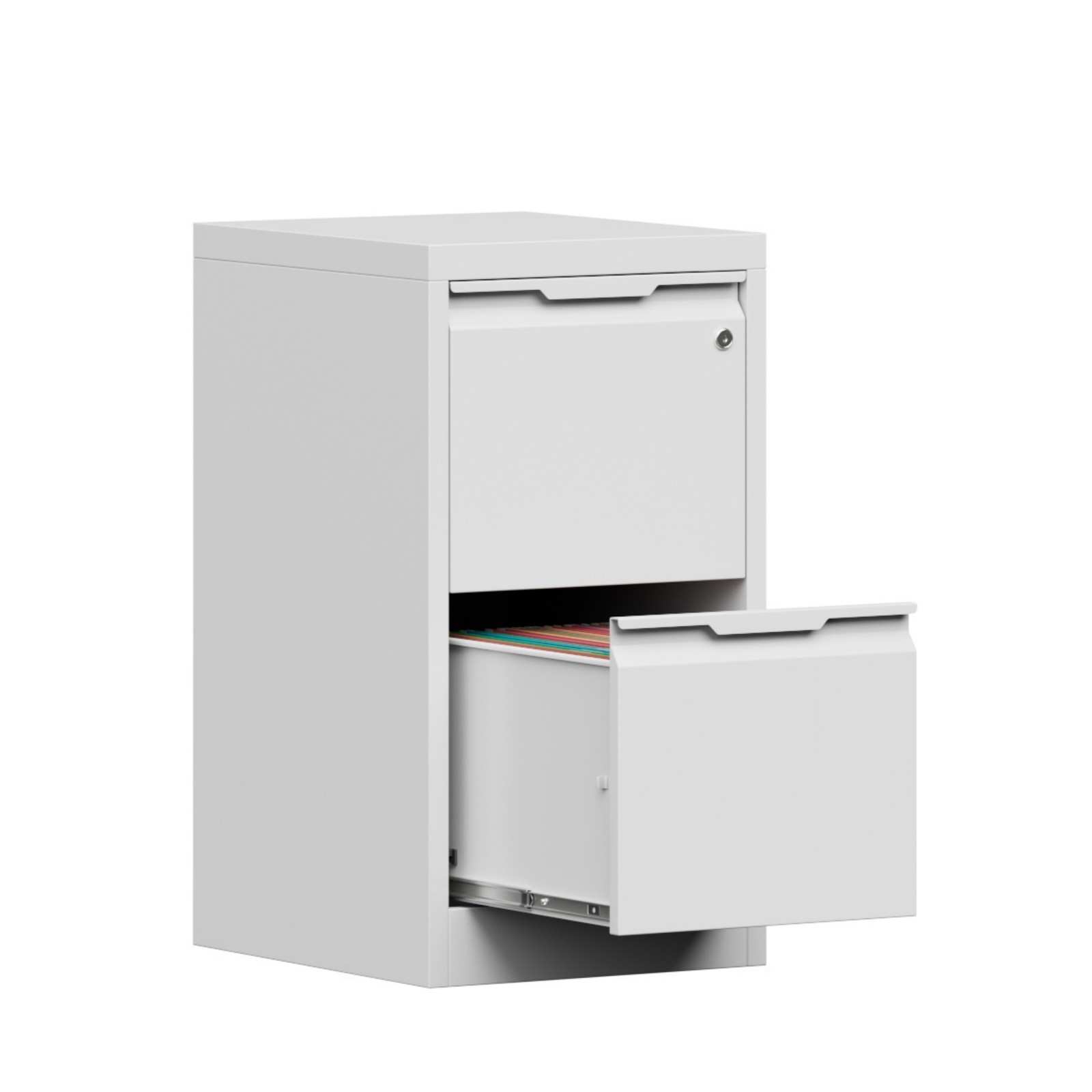 File Cabinet with Lock Metal Vertical Filing Cabinet Office Home Storage 2Drawer
