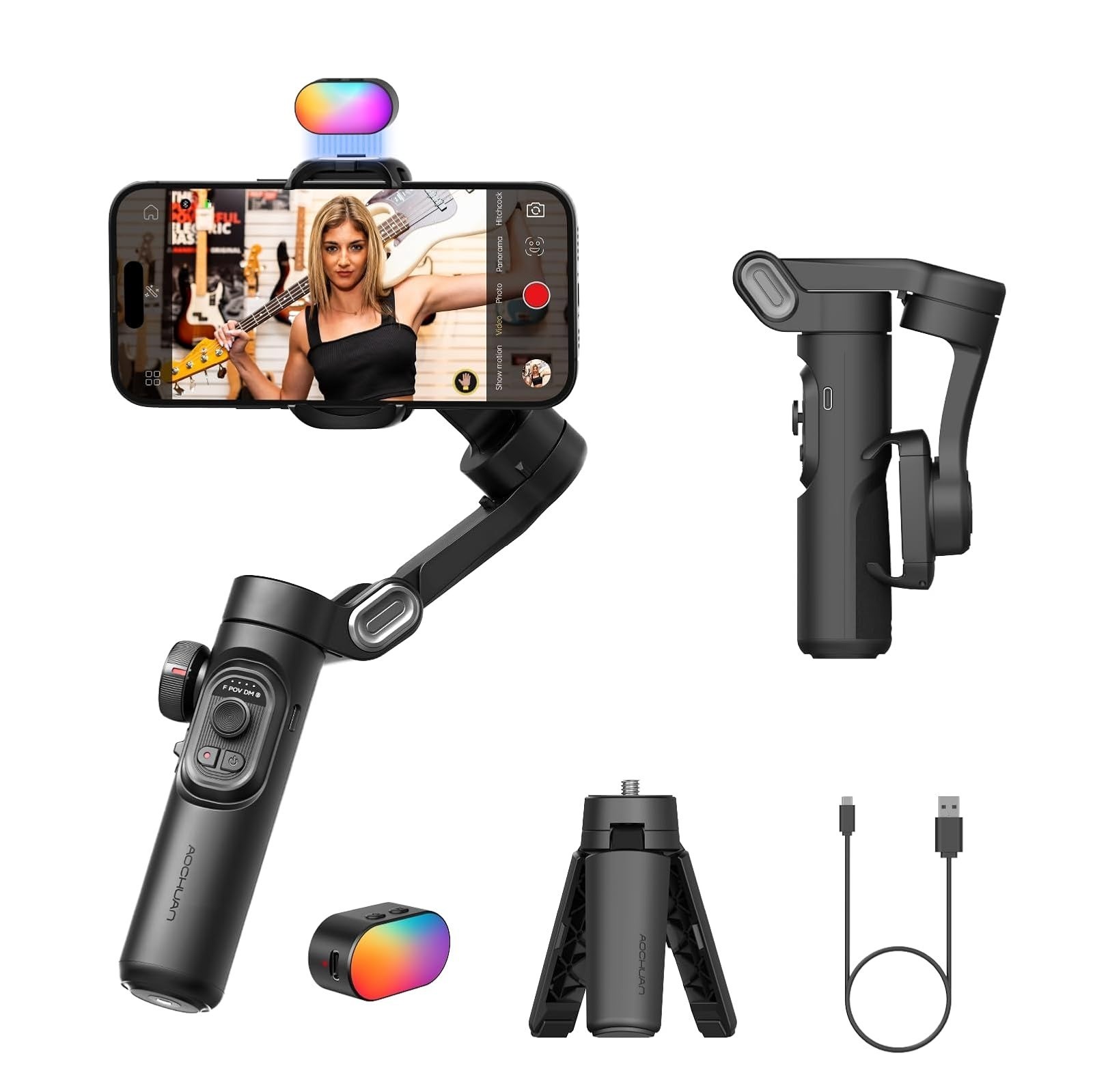 AOCHUAN Smart XE 3-Axis Foldable Gimbal Stabilizer for Smartphone