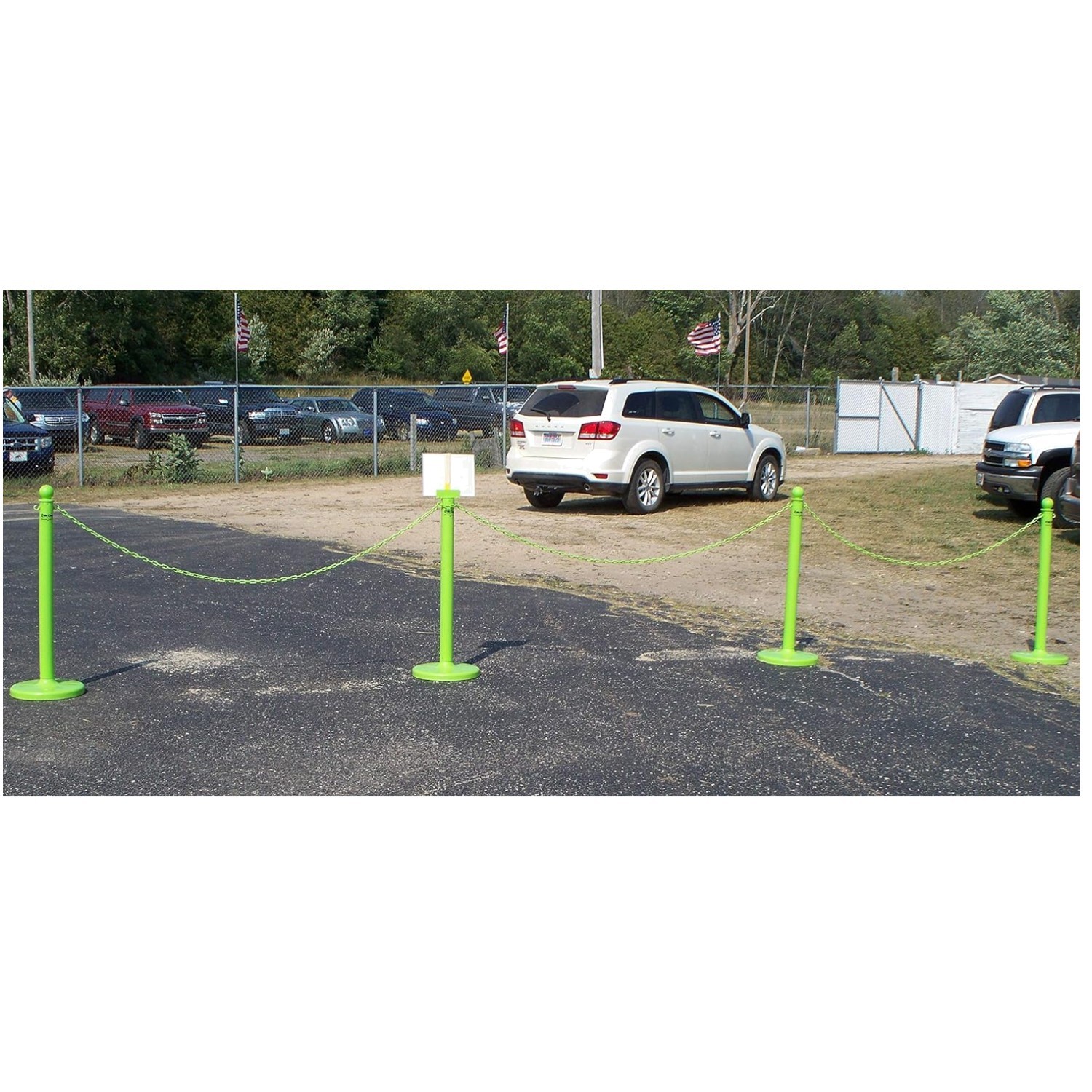 Safety Green Plastic Chain 50ft - Crowd Control Barrier