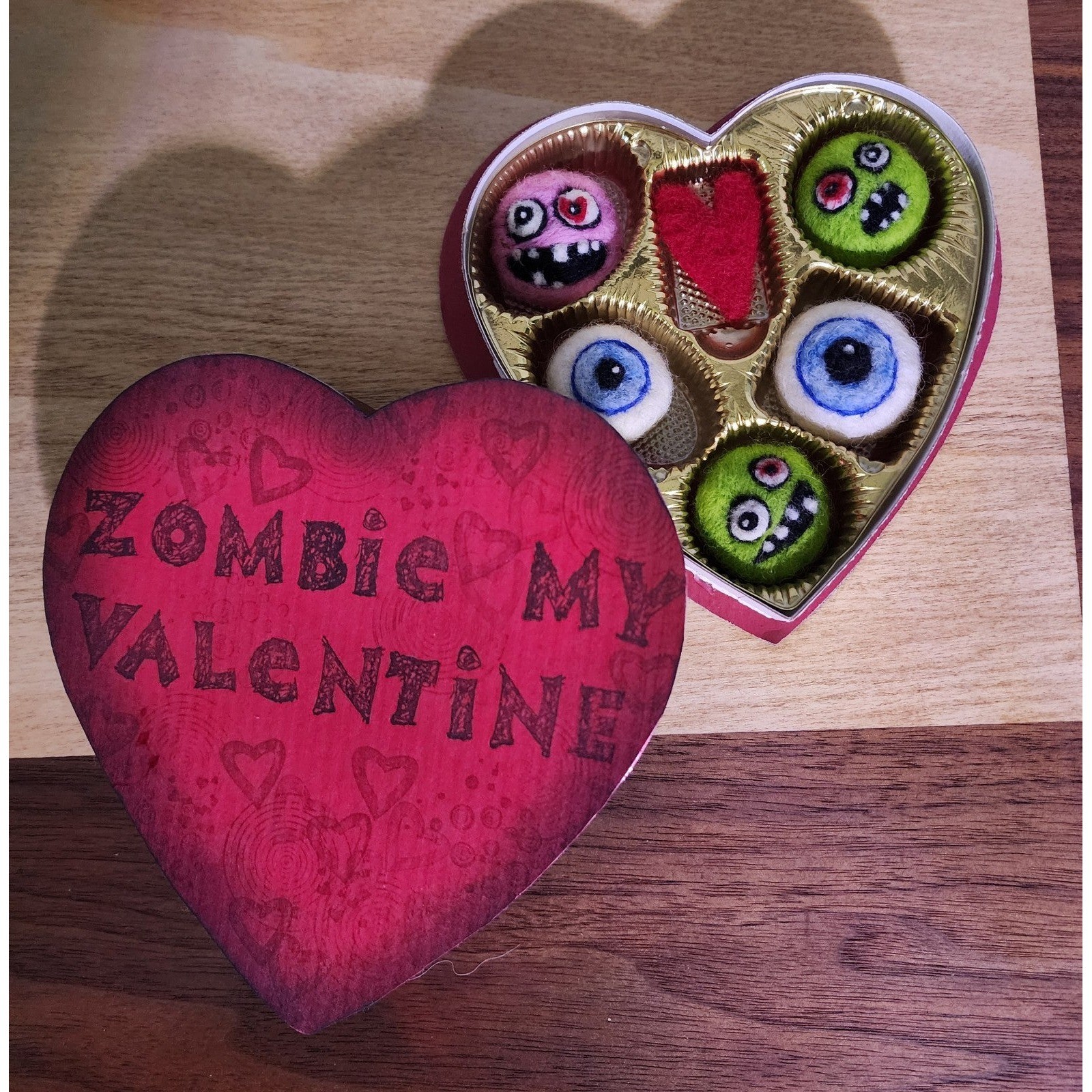 Zombie Valentine's Felt Candy