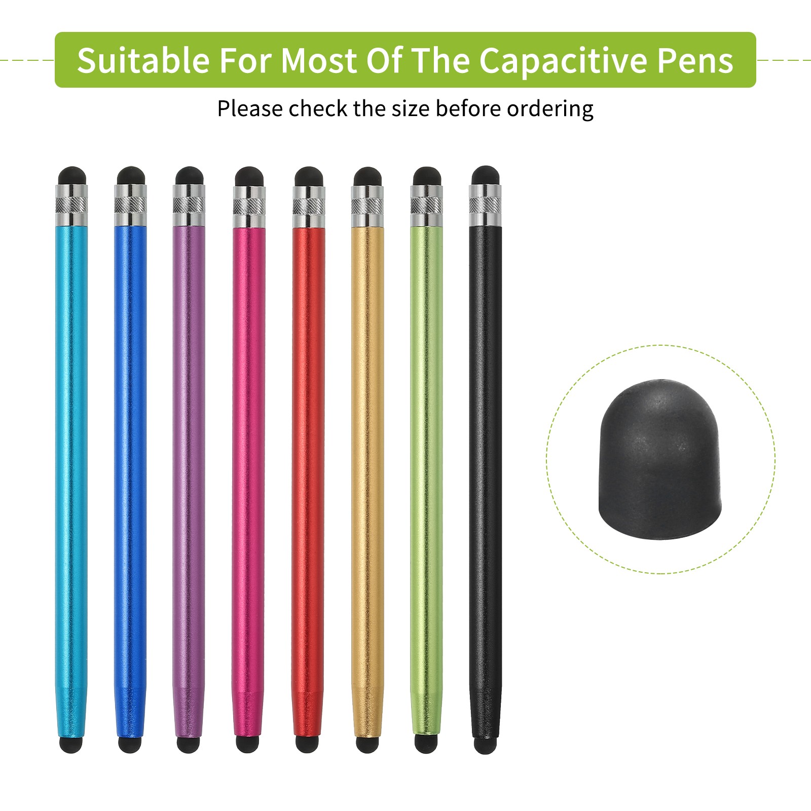40Pcs Replacement Stylus Pen Tips 5mm Screen Pens Tip Silicone Rubber