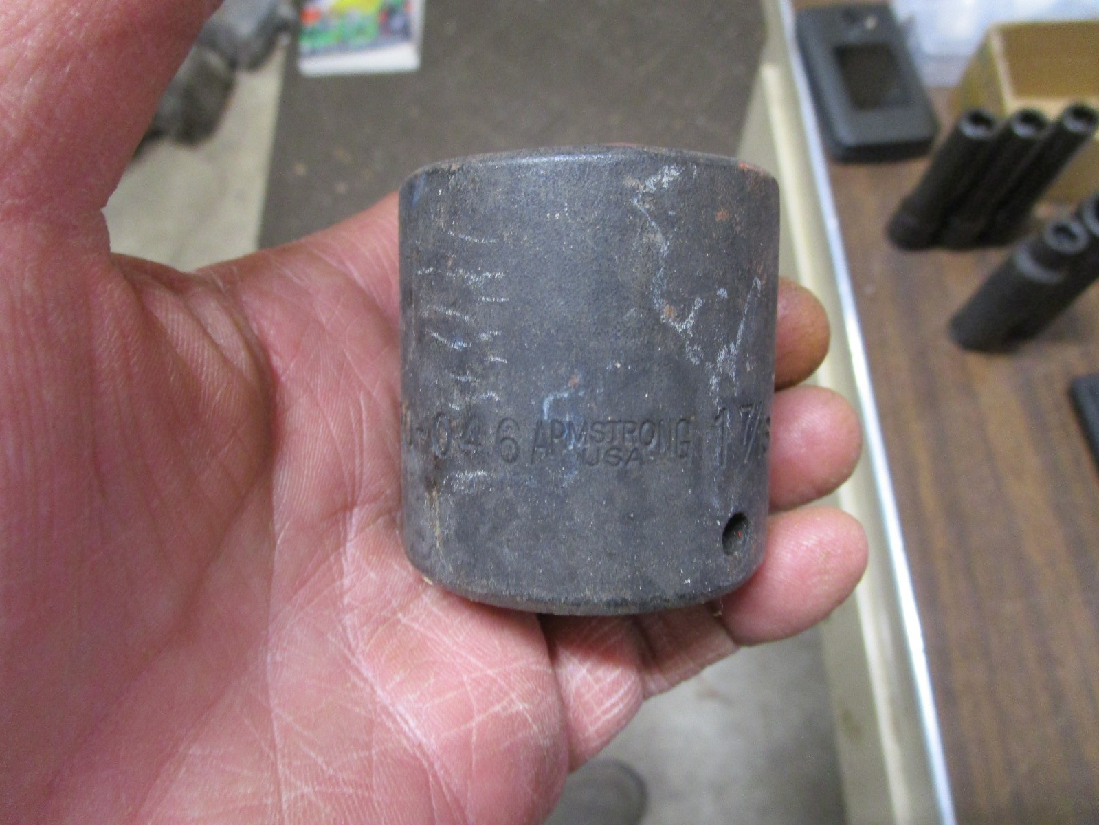 NOS Armstrong 20-046  1-7/16" 1/2" Drive 6 Point Shallow Well Impact Socket USA