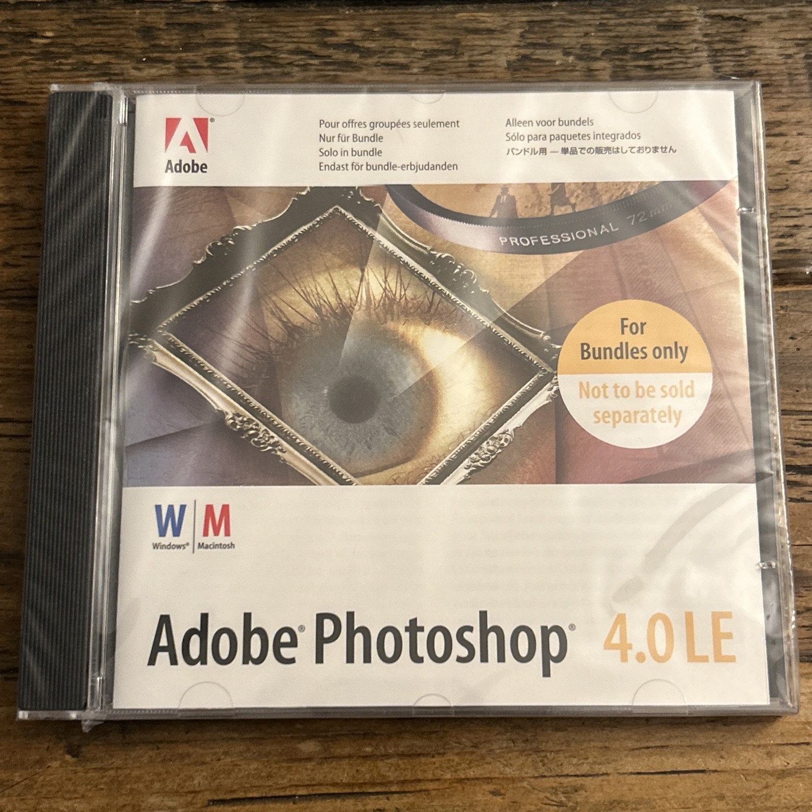 NEW & SEALED! Adobe Photoshop 4.0 LE PC Mac 1997 Collector's Vintage Software