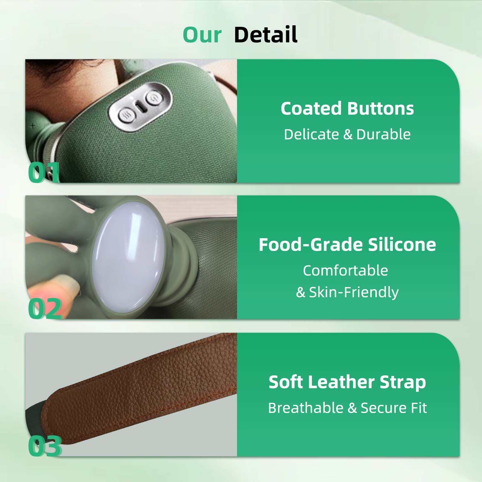 Portable Neck Massager 3-Speed Settings Therapeutic Machine with Heat Function