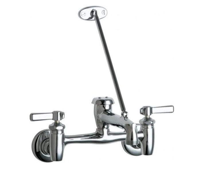 Chicago Faucets 897-CP Wall Mounted Utility / Service Sink Faucet w 8" centers