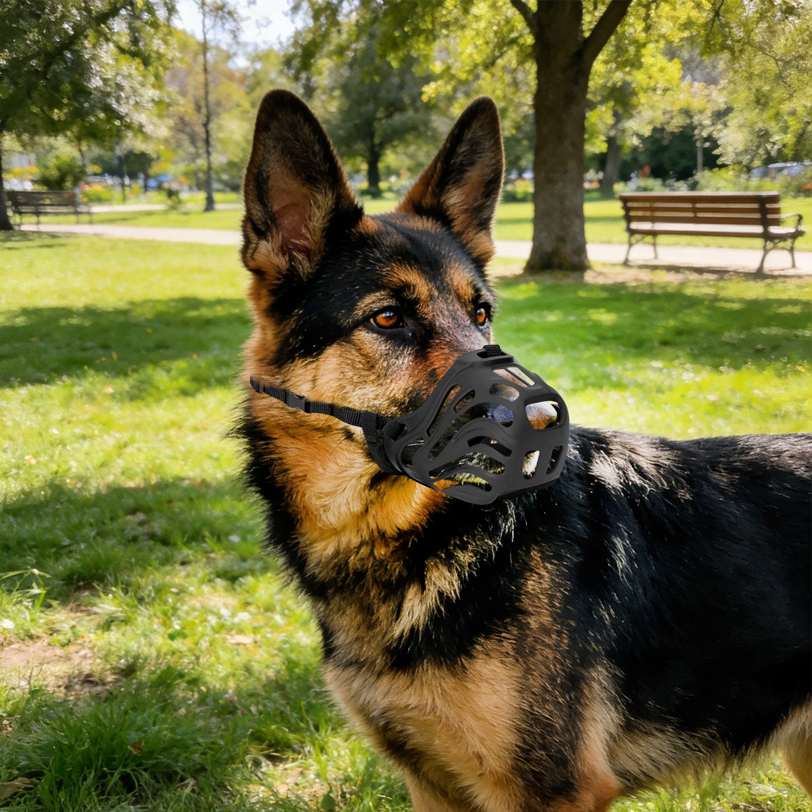Dog Muzzle Basket Muzzle for Biting, Chewing, Scavenging Humane Cage Mouth Cover
