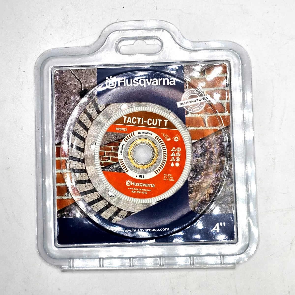 542761416 Huqvarna Tacti-Cut T-Dri Disc Turbo Continuo Diamond Blade 4 x 7/8 in.