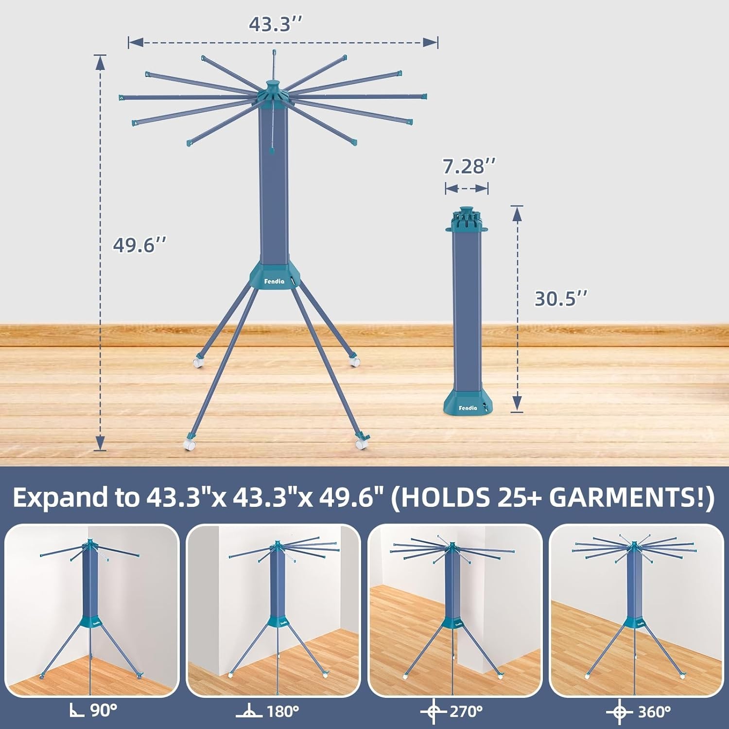 Clothes Drying Rack ​Foldable & ​Collapsible Drying Racks with 4-Leg Octopus ...
