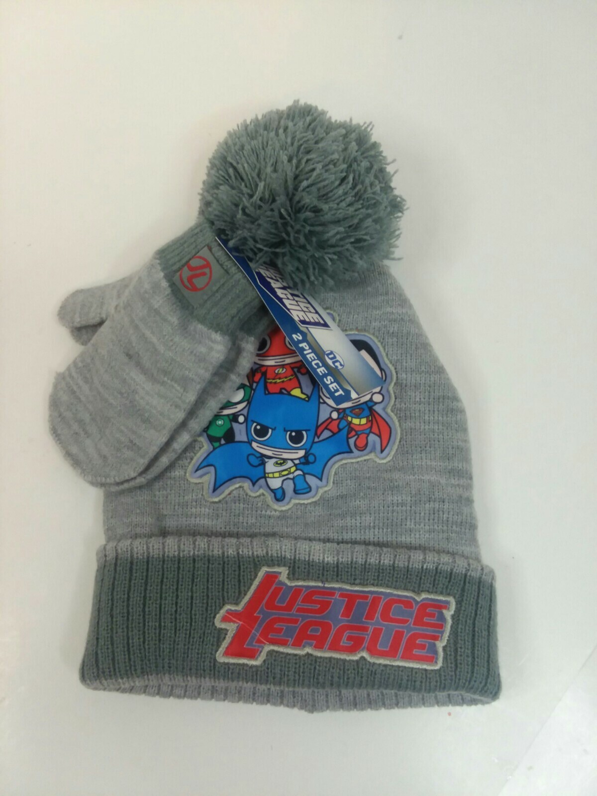 NWT Multi Colored Marvel Justice League Wool Hat and Mitten Set  NEW