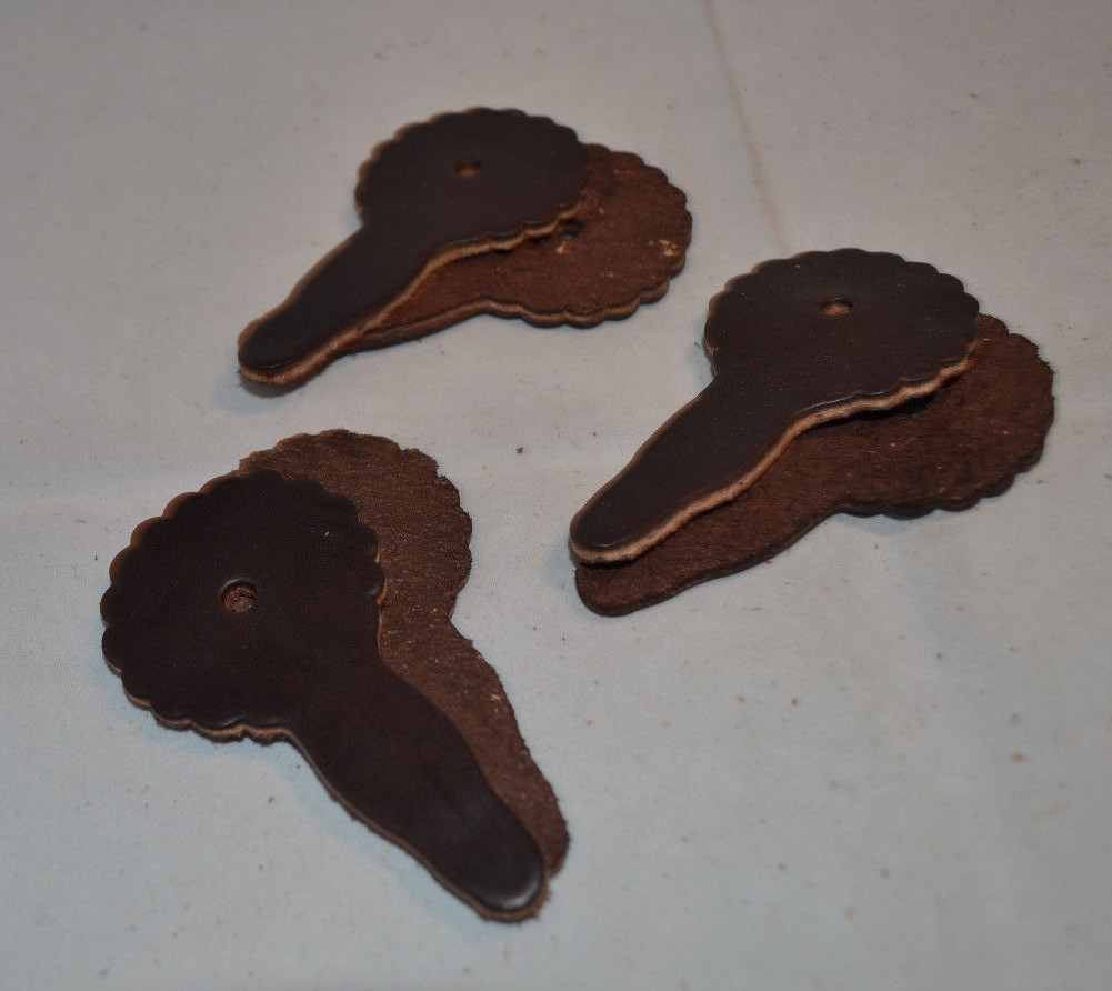 Ribbon Conchos - 1 3/4" - Chocolate Harness - Pack of 6 (E216)