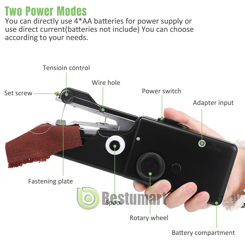Mini Maquina De Costura Portatil De Coser De Mano Inalambrica Rapida Uso Facil
