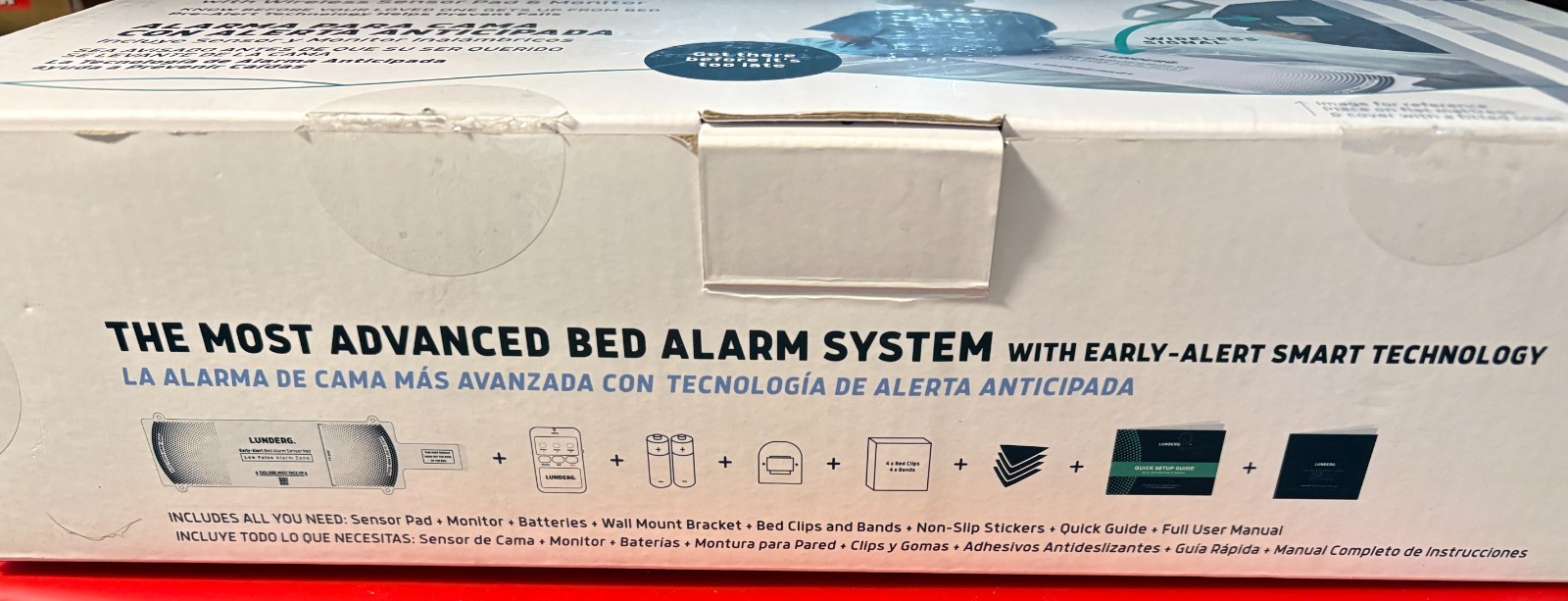 Lunderg Wireless Bed Alarm System Early Alert Sensor Pad Elderly Fall Prevention