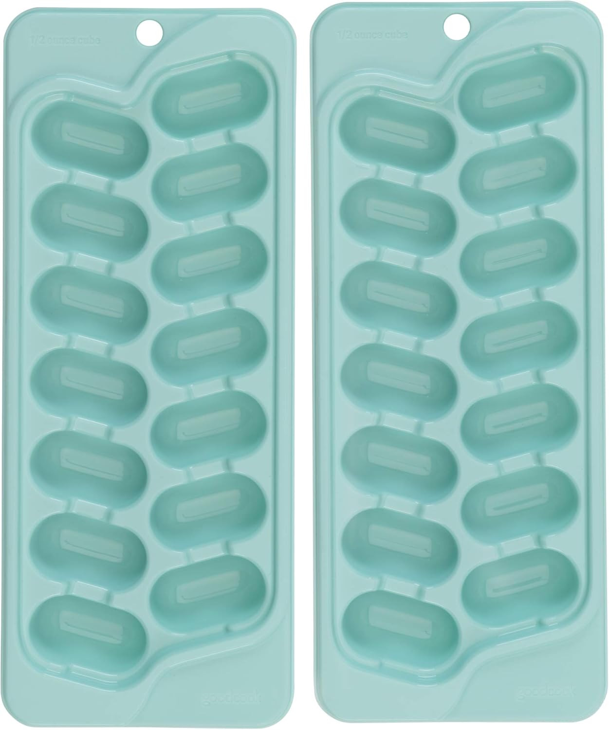 Good Cook 2-Pack Ice Cube Trays, Blue