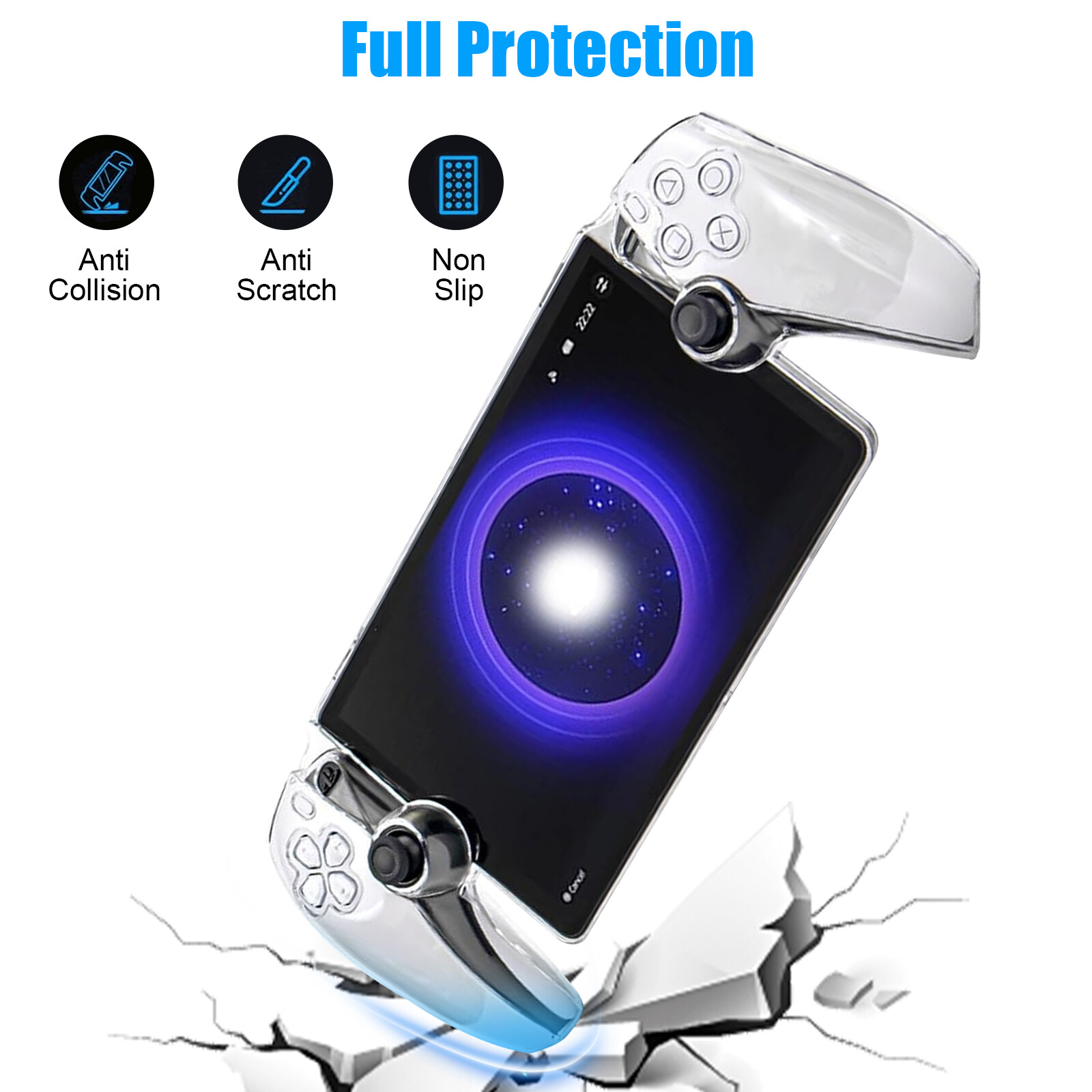 Protective Case PC Cover Protector Kit For PS5 Playstation Portal Remote Player