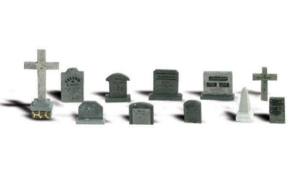 Woodland Scenics ~ N Scale ~ Tombstones ~ A2164