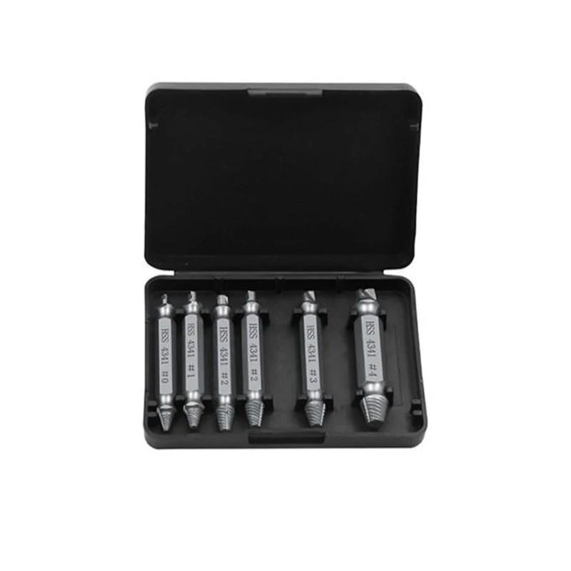Damaged Screw Extractor Set Broken Bolt Stripped Remover Tool Double Head