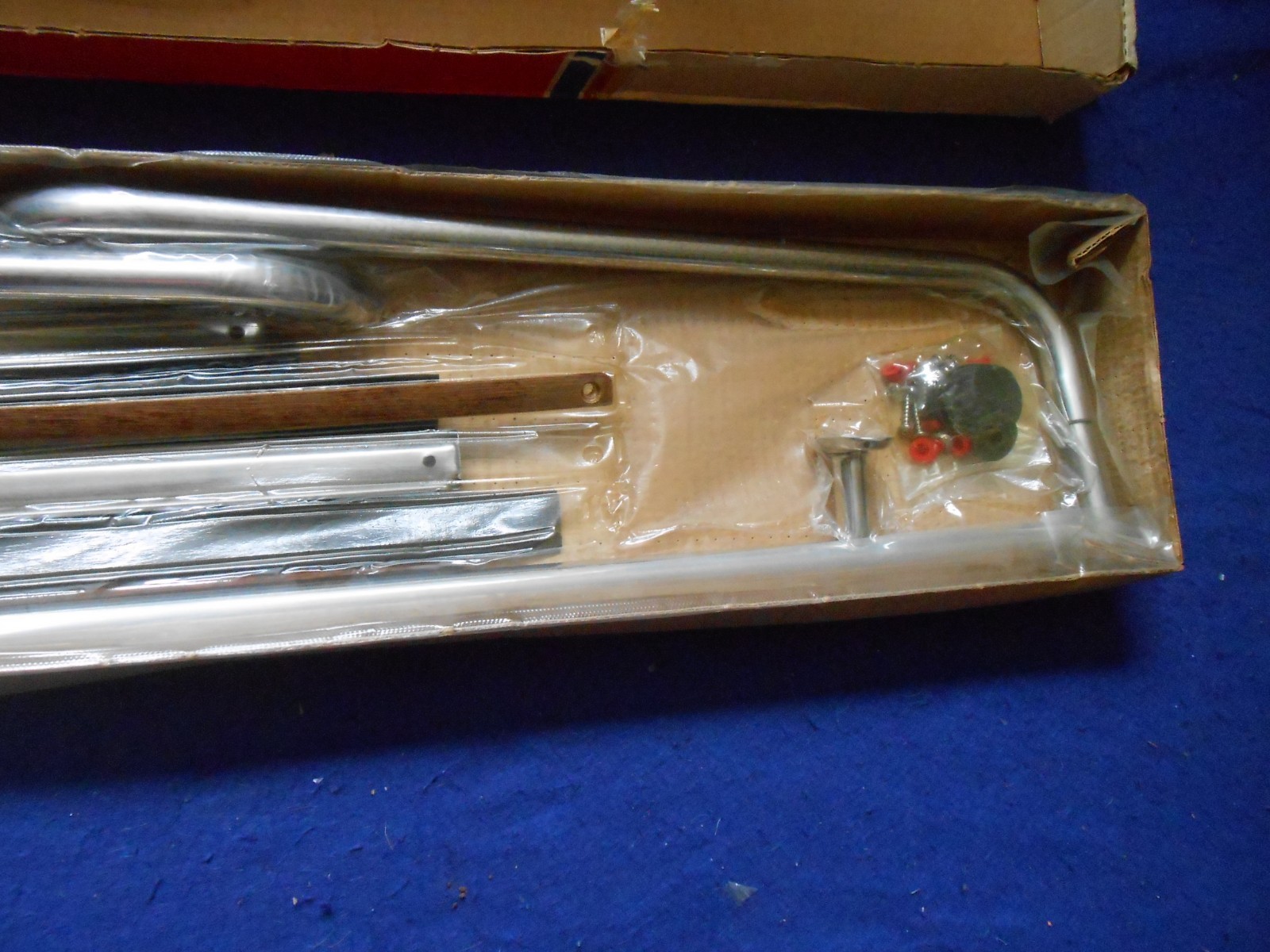 NOS Amco Teak/Stainless Universal Luggage Rack 20"x40" American Import Cars 5613