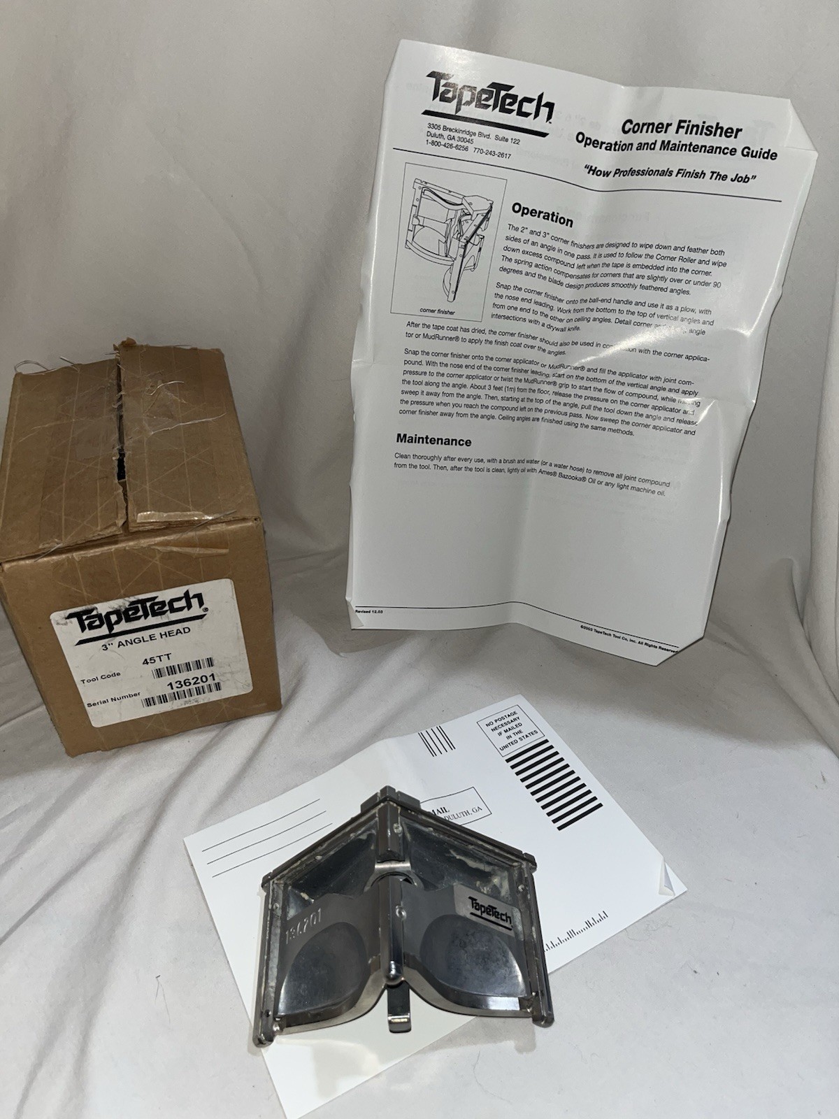 TapeTech 3" Corner Finisher (Model 45TT / Part 136201) *Excellent Condition*
