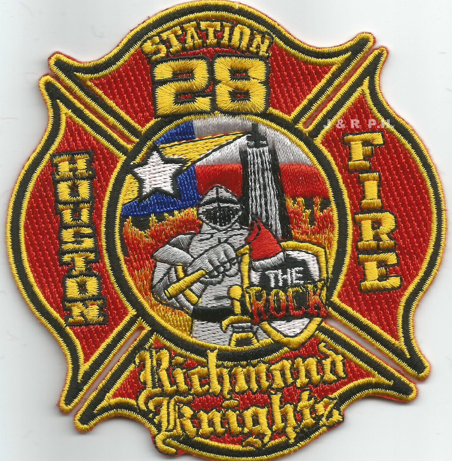 Houston  Station-28  "Richmond Knights-new style", TX  (4" x 4" size) fire patch